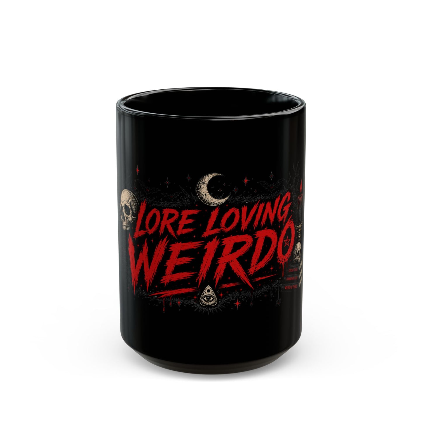 Lore Loving Weirdo | Black Mug (11oz, 15oz)