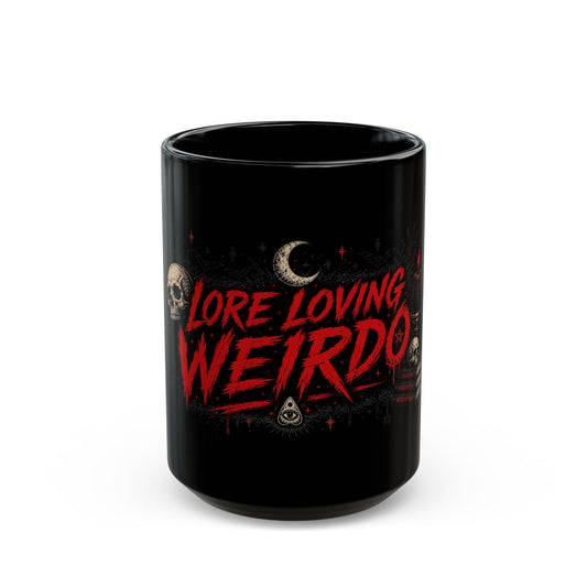 Lore Loving Weirdo | Black Mug (11oz, 15oz)