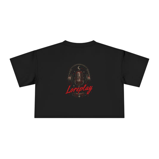 Loreplay Black Crop Tee | Vintage Mic