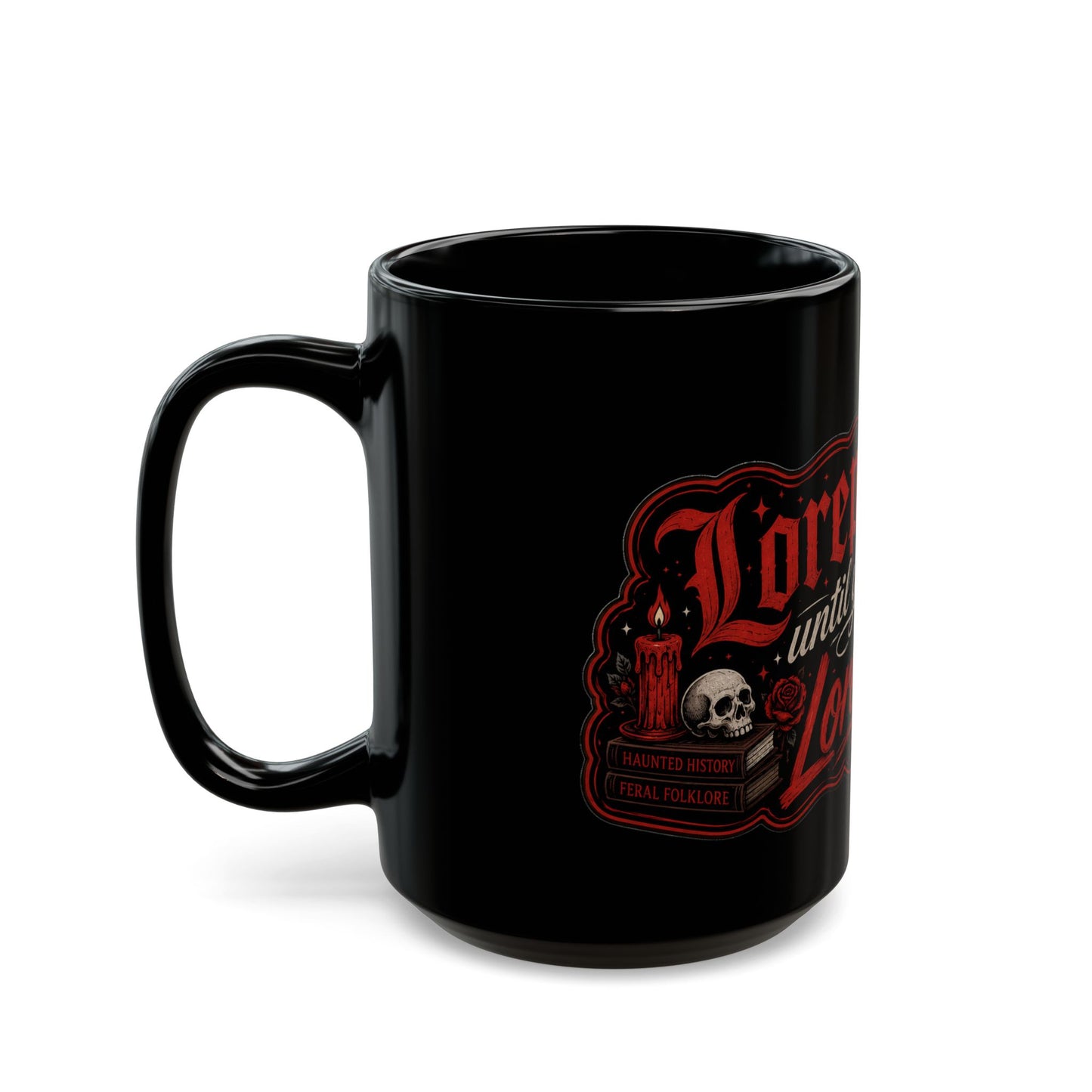 Loreplay until you Loregasm Mug | Ghost Pinup, Gothic Horror Coffee Cup